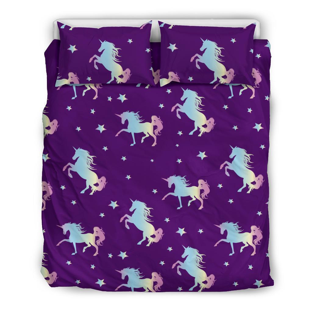 Pattern Print Unicorn Duvet Cover Bedding Set-grizzshop