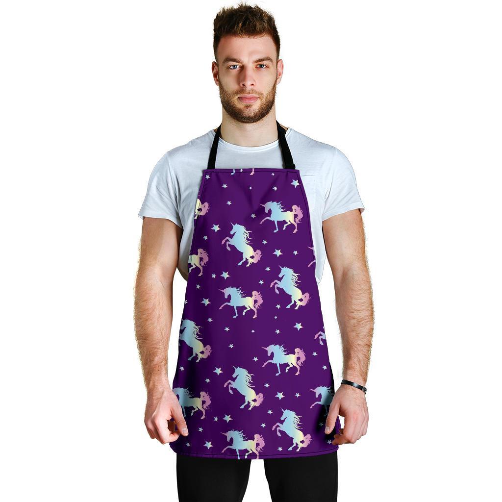 Pattern Print Unicorn Men's Apron-grizzshop