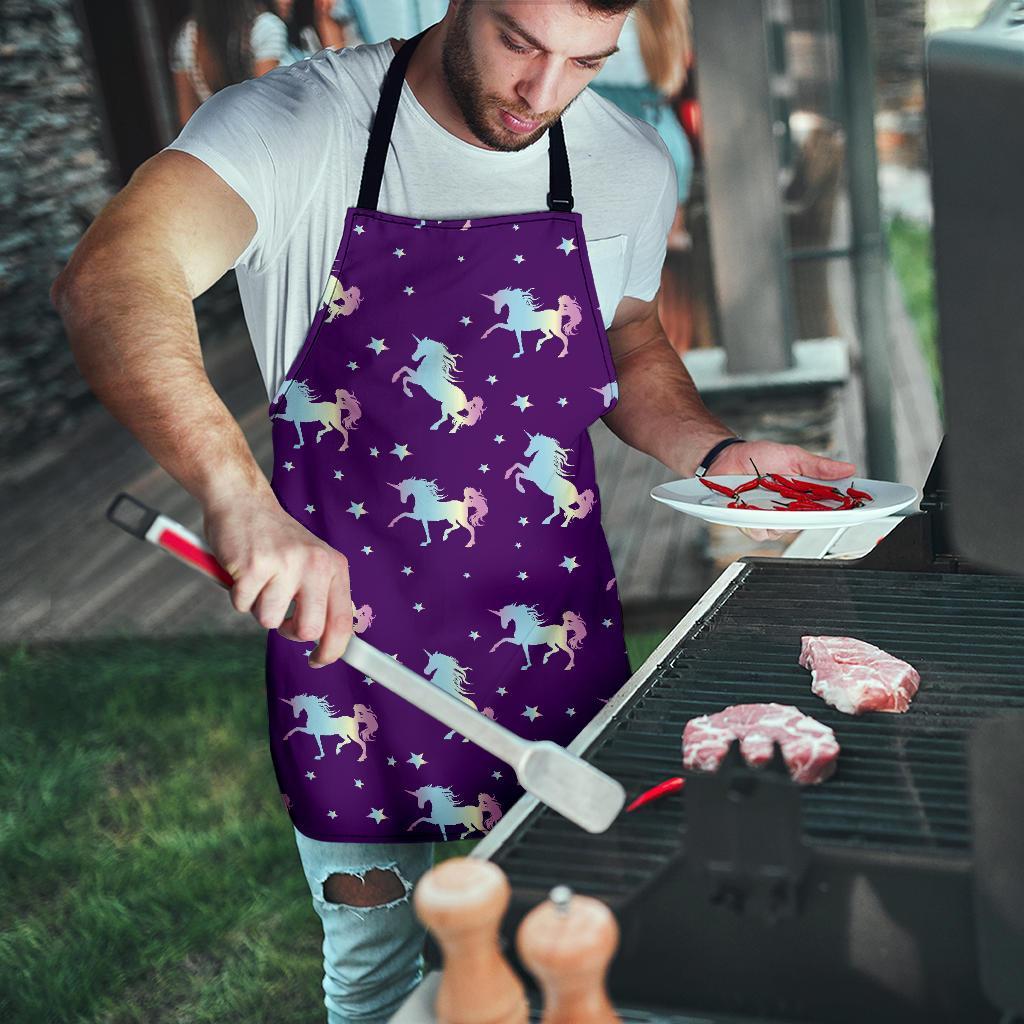 Pattern Print Unicorn Men's Apron-grizzshop