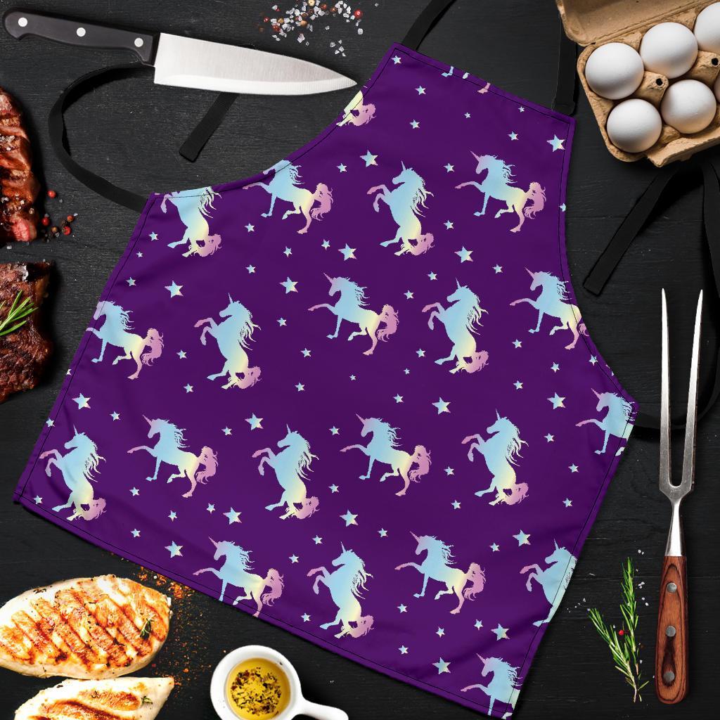 Pattern Print Unicorn Men's Apron-grizzshop