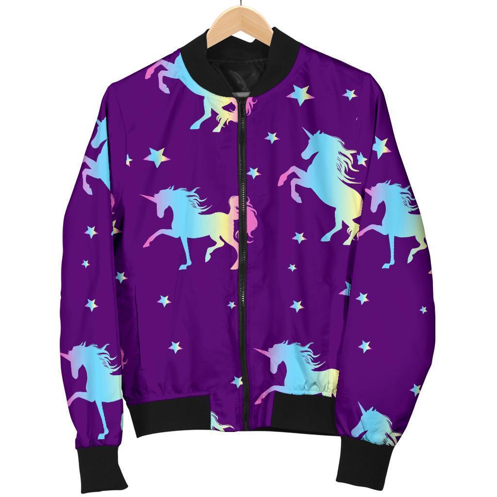 Pattern Print Unicorn Men's Bomber Jacket-grizzshop