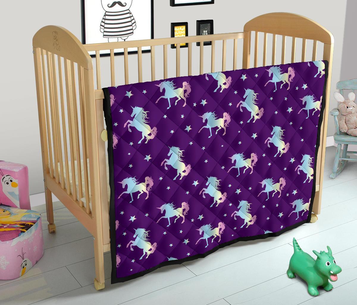 Pattern Print Unicorn Quilt-grizzshop