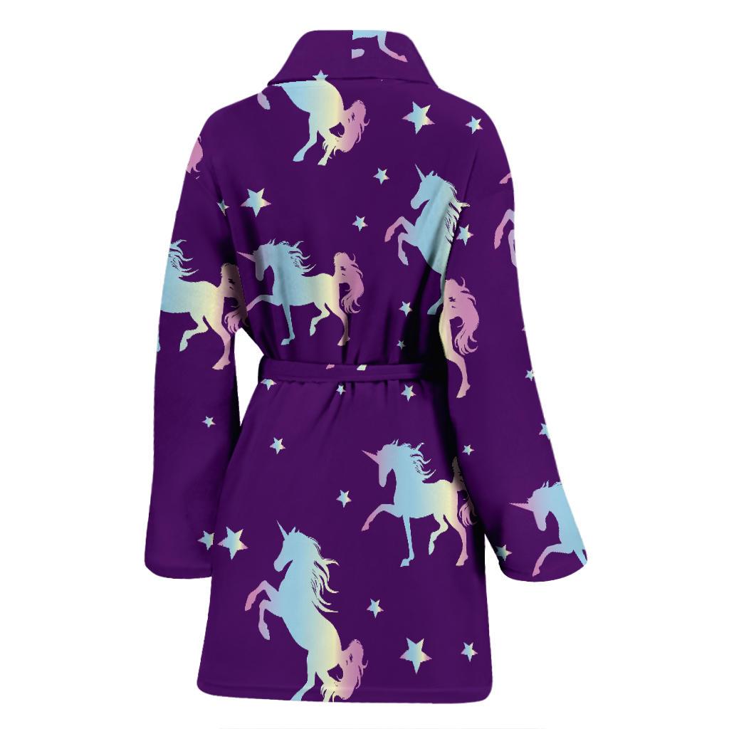 Pattern Print Unicorn Women Long Robe-grizzshop