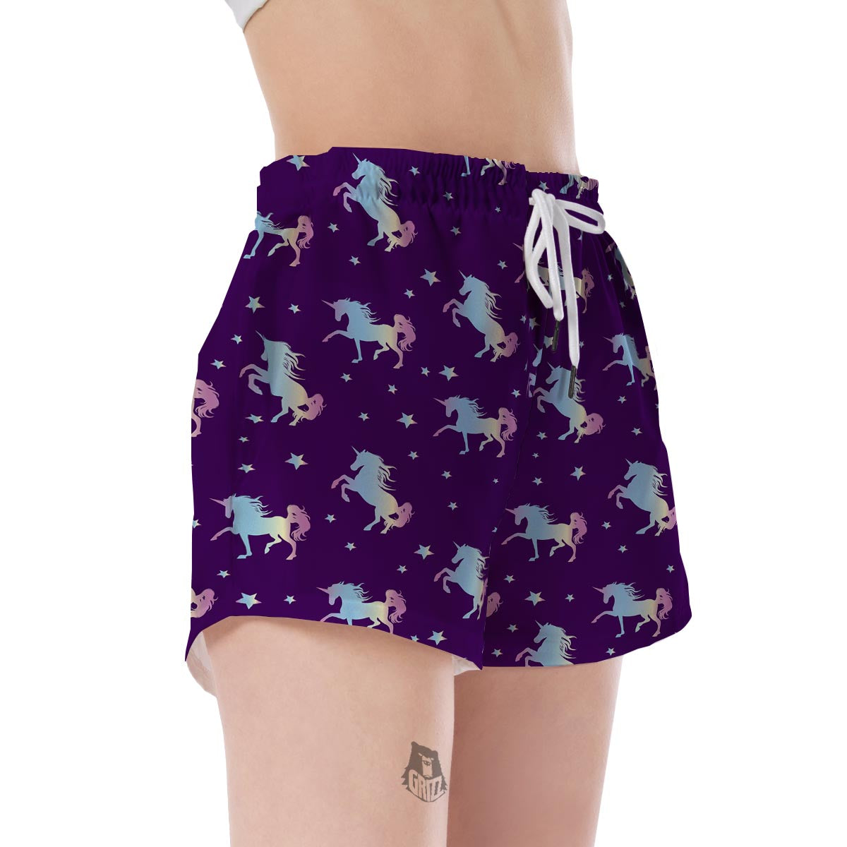 Pattern Print Unicorn Women's Shorts-grizzshop