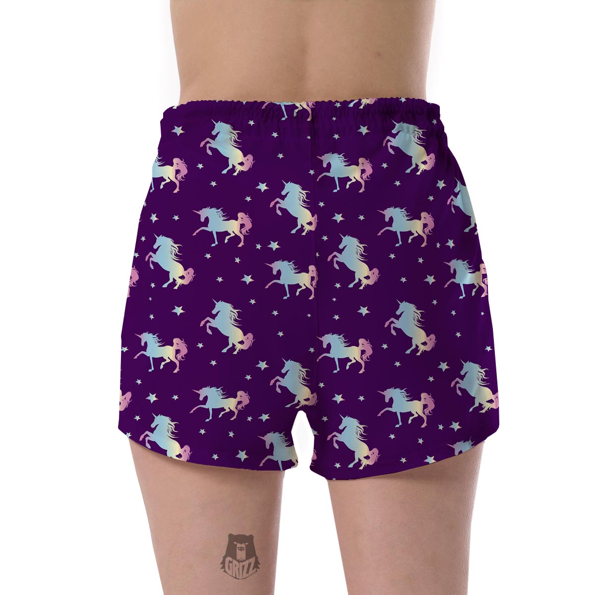 Pattern Print Unicorn Women's Shorts-grizzshop
