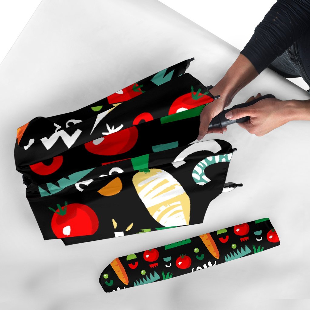 Pattern Print Vegan Automatic Foldable Umbrella-grizzshop