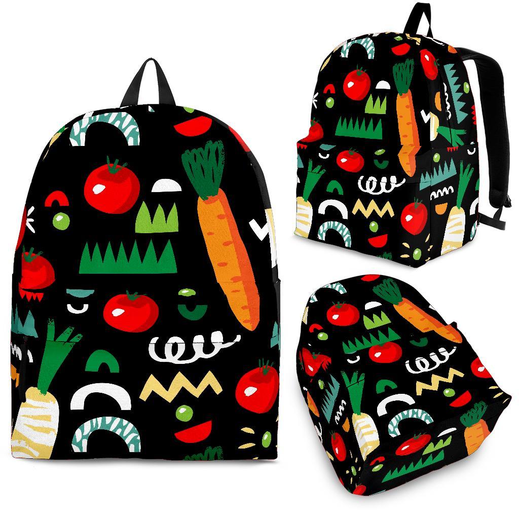 Pattern Print Vegan Backpack-grizzshop