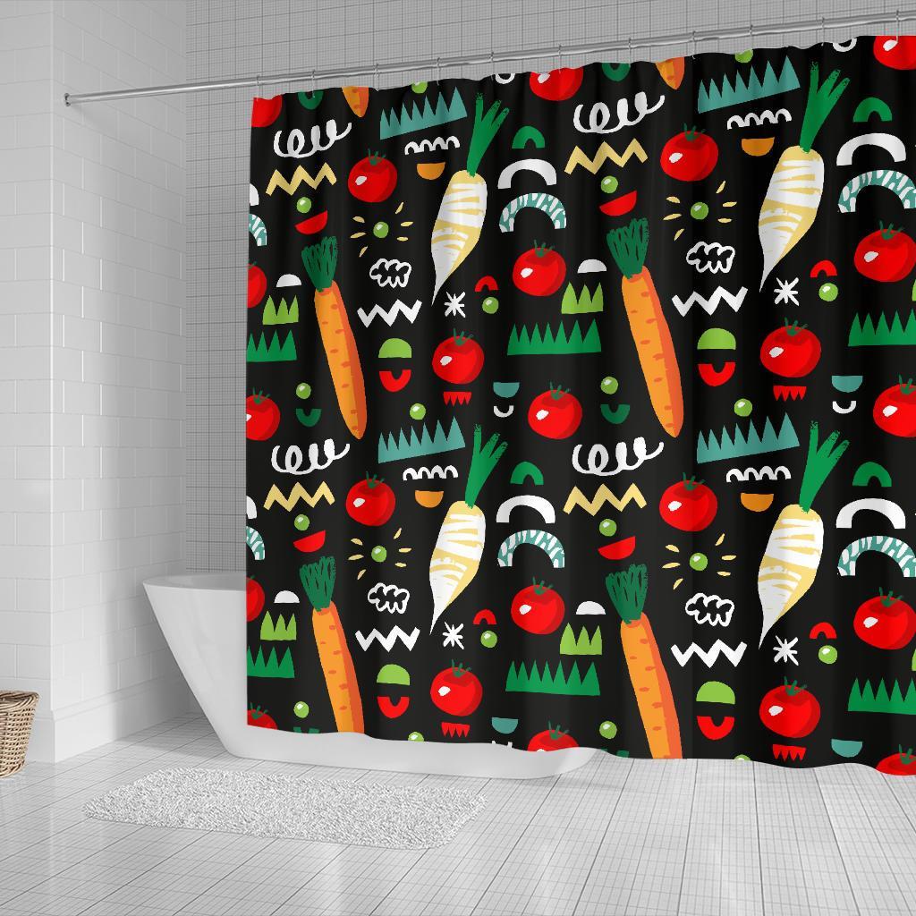 Pattern Print Vegan Bathroom Shower Curtain-grizzshop