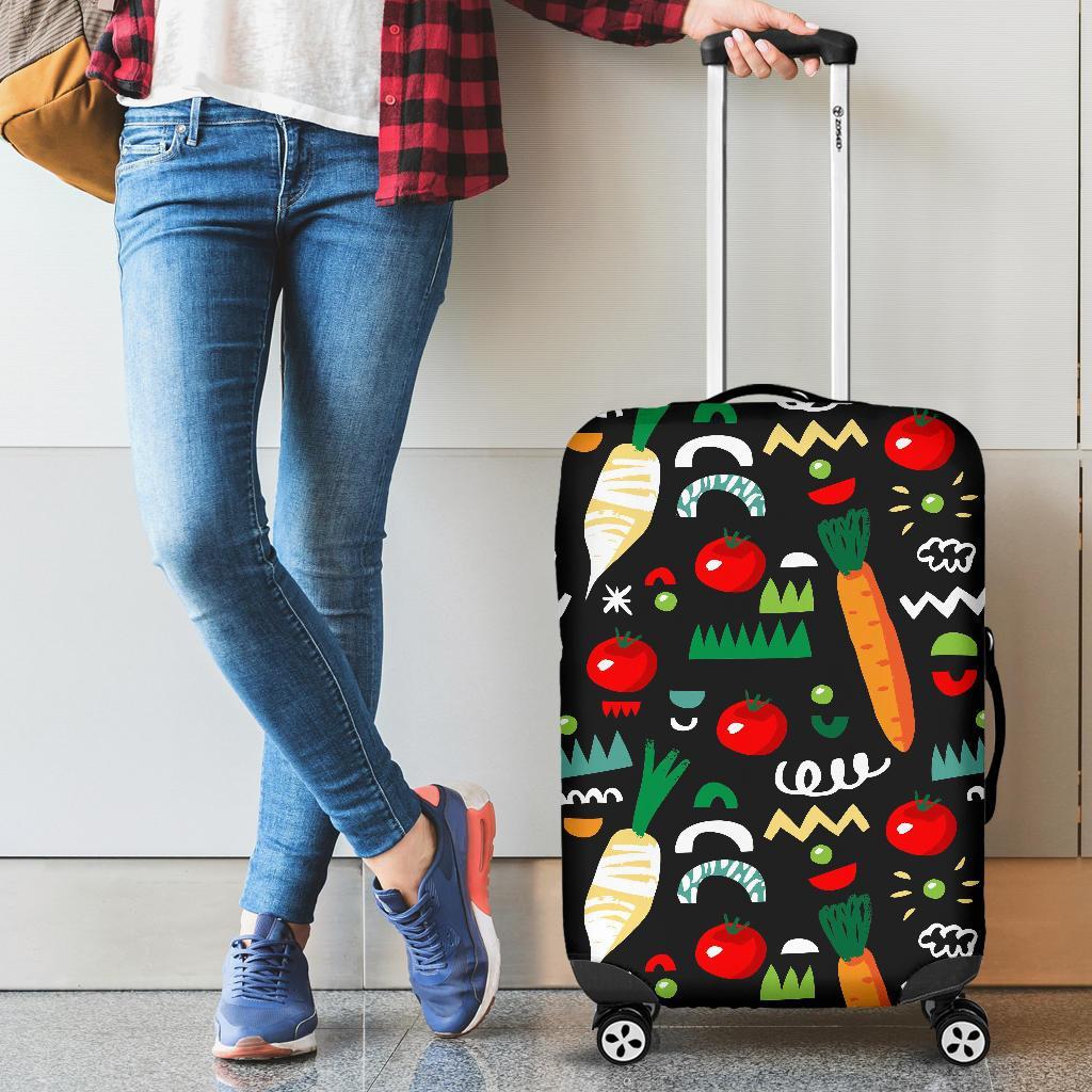 Pattern Print Vegan Luggage Cover Protector-grizzshop