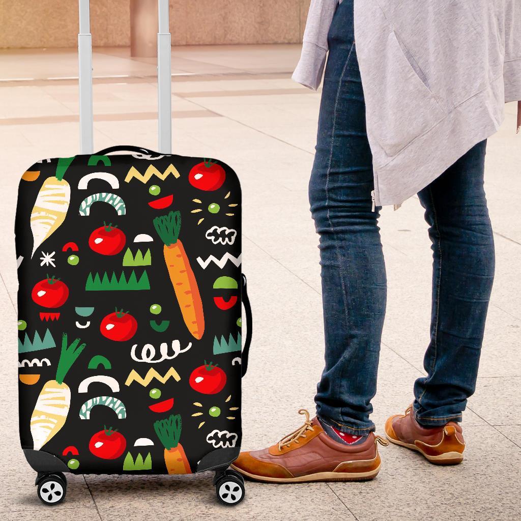 Pattern Print Vegan Luggage Cover Protector-grizzshop