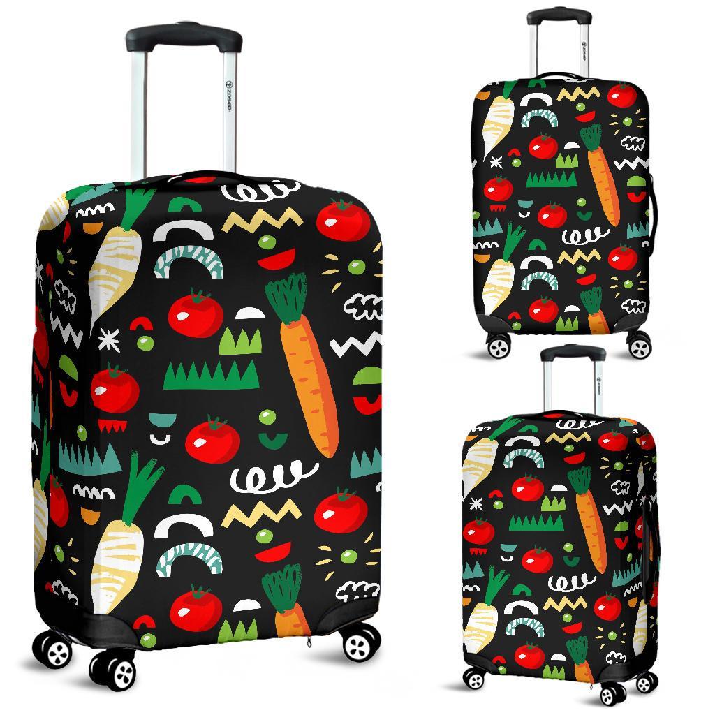 Pattern Print Vegan Luggage Cover Protector-grizzshop