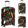 Pattern Print Vegan Luggage Cover Protector-grizzshop