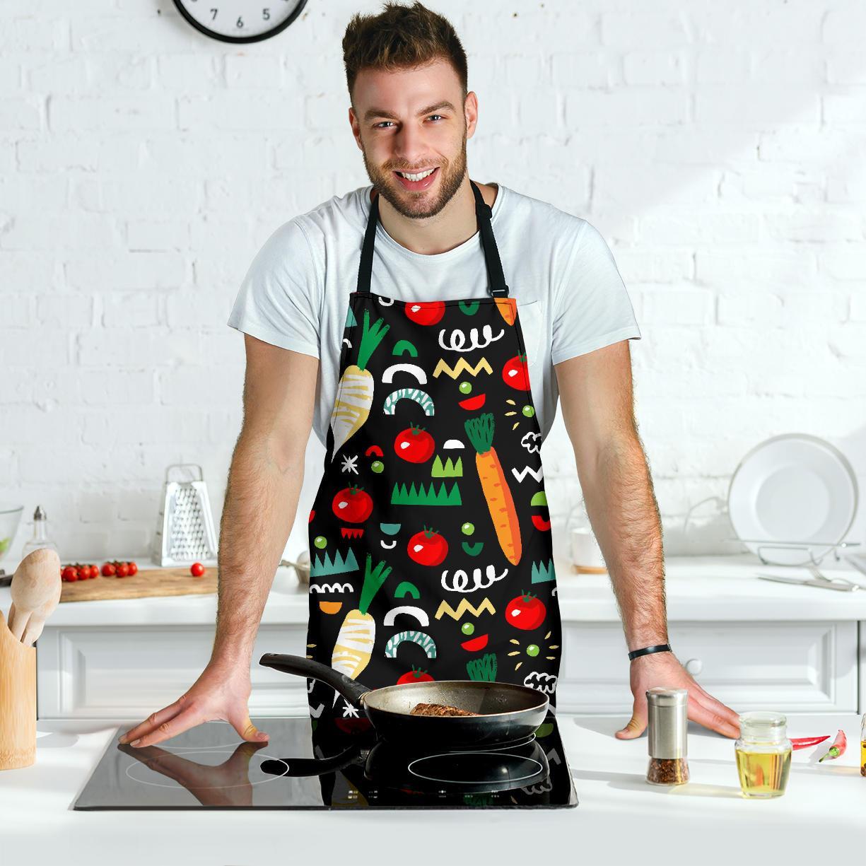 Pattern Print Vegan Men's Apron-grizzshop