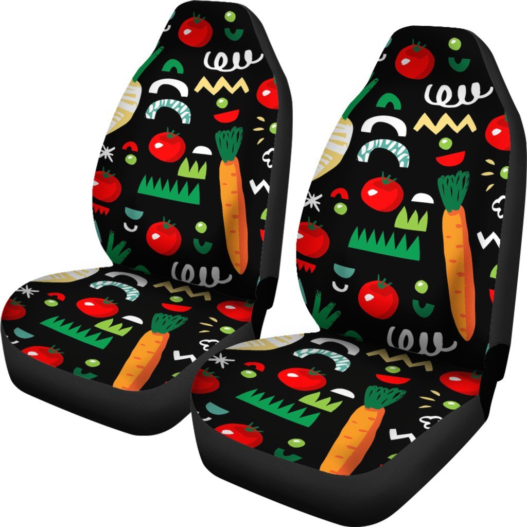 Pattern Print Vegan Universal Fit Car Seat Covers-grizzshop