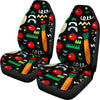 Pattern Print Vegan Universal Fit Car Seat Covers-grizzshop