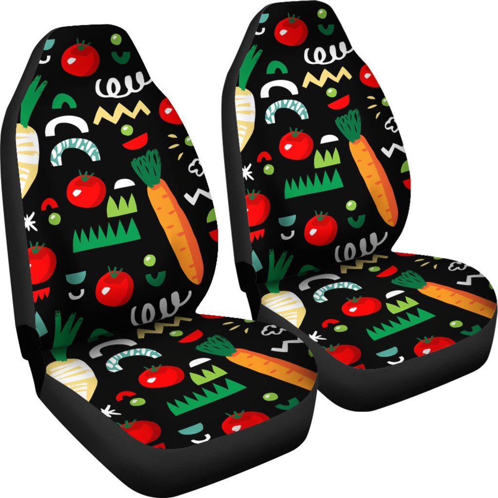 Pattern Print Vegan Universal Fit Car Seat Covers-grizzshop