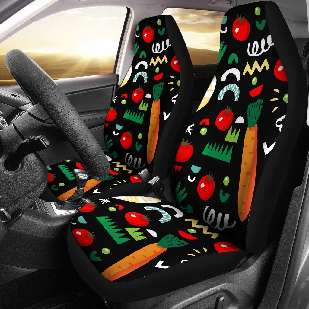 Pattern Print Vegan Universal Fit Car Seat Covers-grizzshop