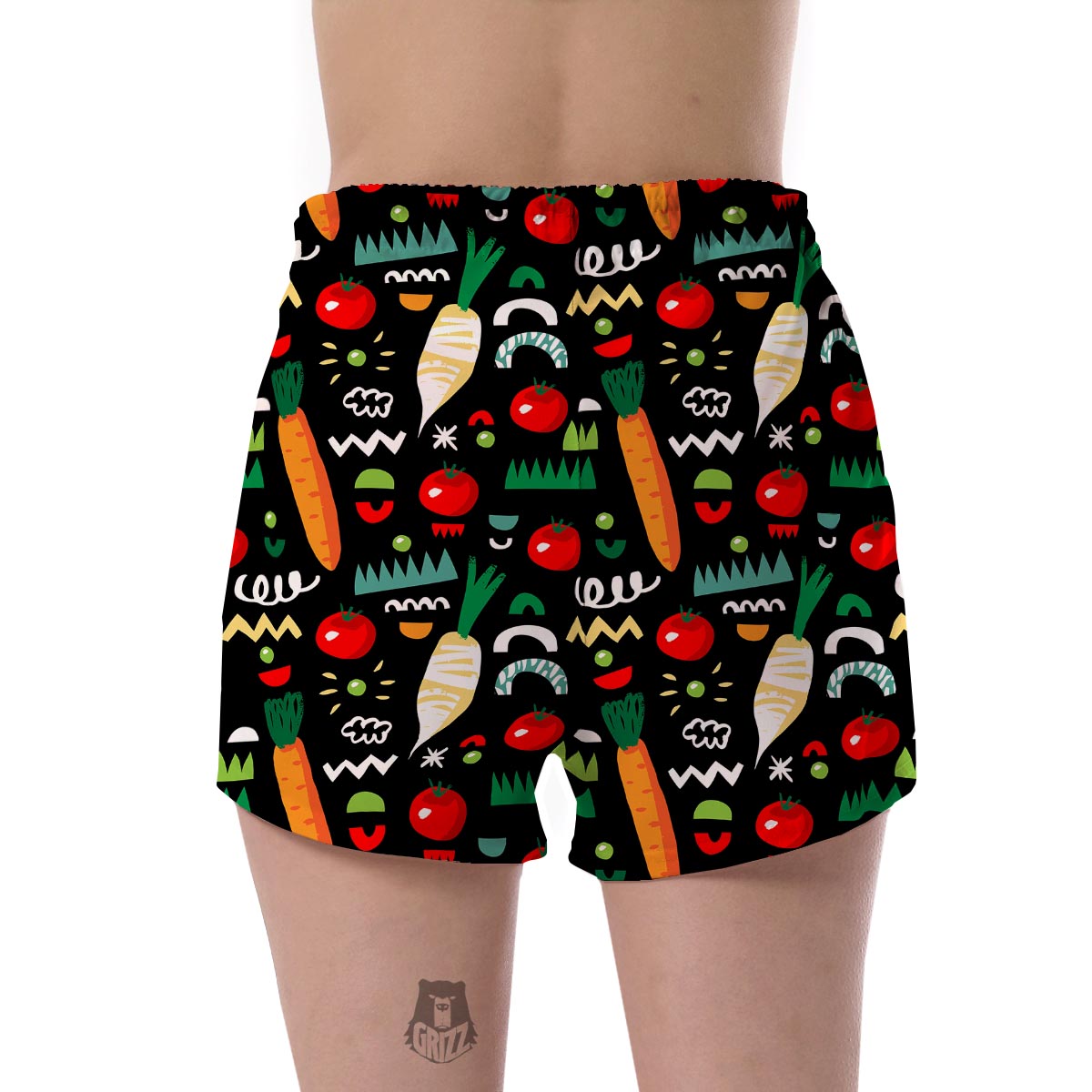 Pattern Print Vegan Women's Shorts-grizzshop