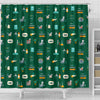 Pattern Print Veterianary Bathroom Shower Curtain-grizzshop