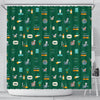 Pattern Print Veterianary Bathroom Shower Curtain-grizzshop