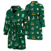 Pattern Print Veterianary Men Long Robe-grizzshop