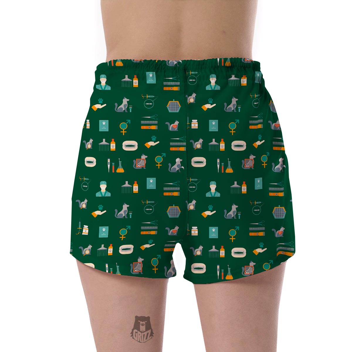 Pattern Print Veterianary Women's Shorts-grizzshop
