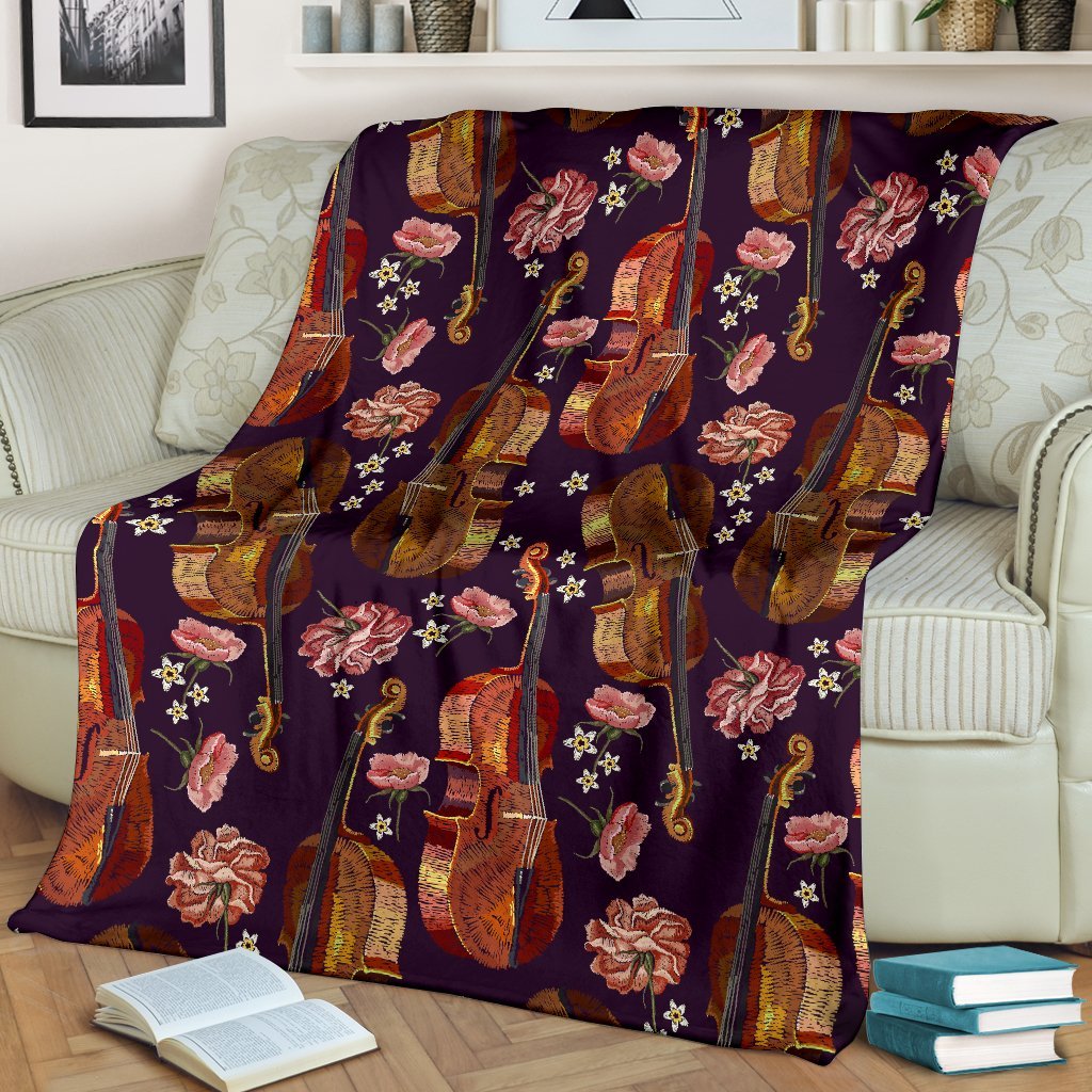 Pattern Print Violin Blanket-grizzshop