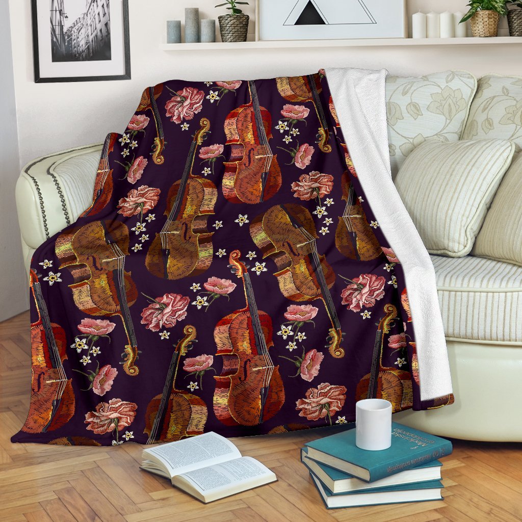 Pattern Print Violin Blanket-grizzshop