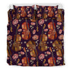 Pattern Print Violin Duvet Cover Bedding Set-grizzshop