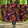 Pattern Print Violin Hooded Blanket-grizzshop