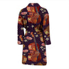 Pattern Print Violin Men Long Robe-grizzshop