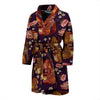 Pattern Print Violin Men Long Robe-grizzshop