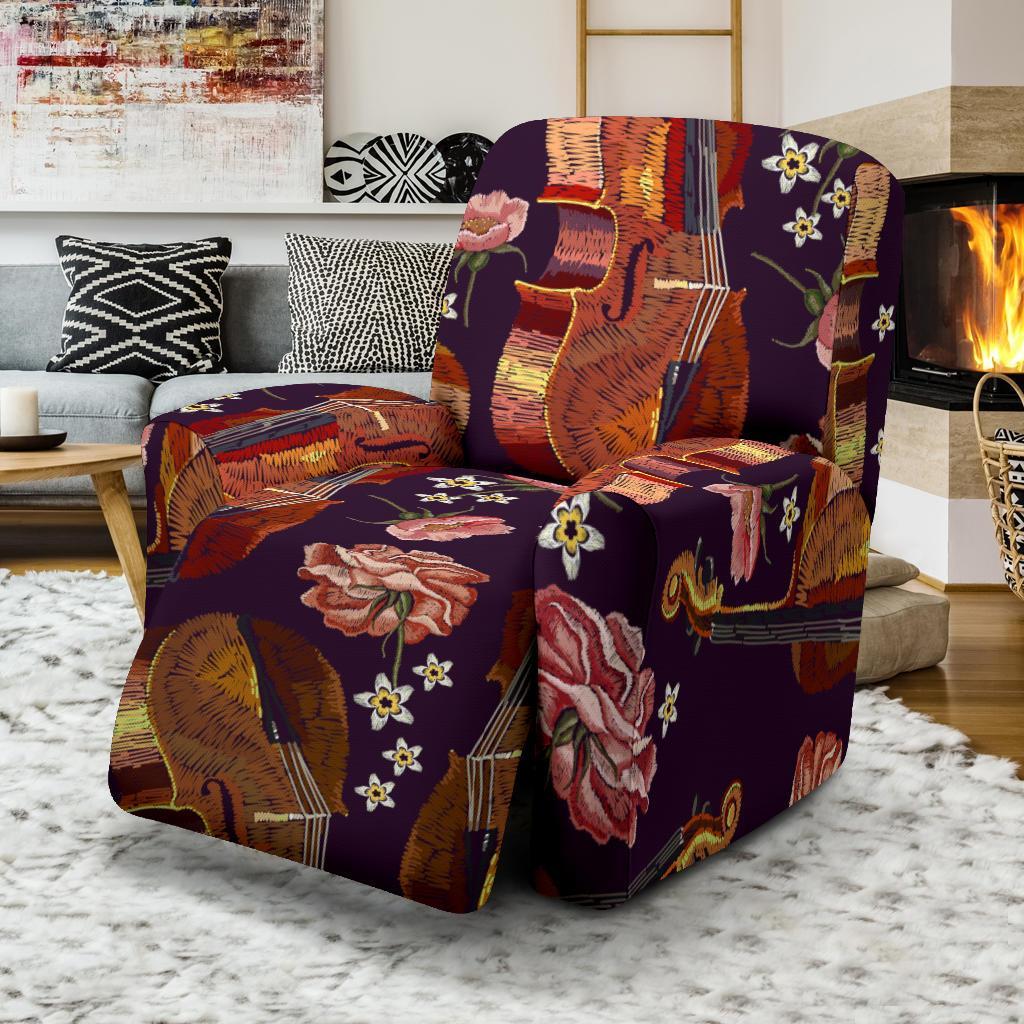 Pattern Print Violin Recliner Cover-grizzshop