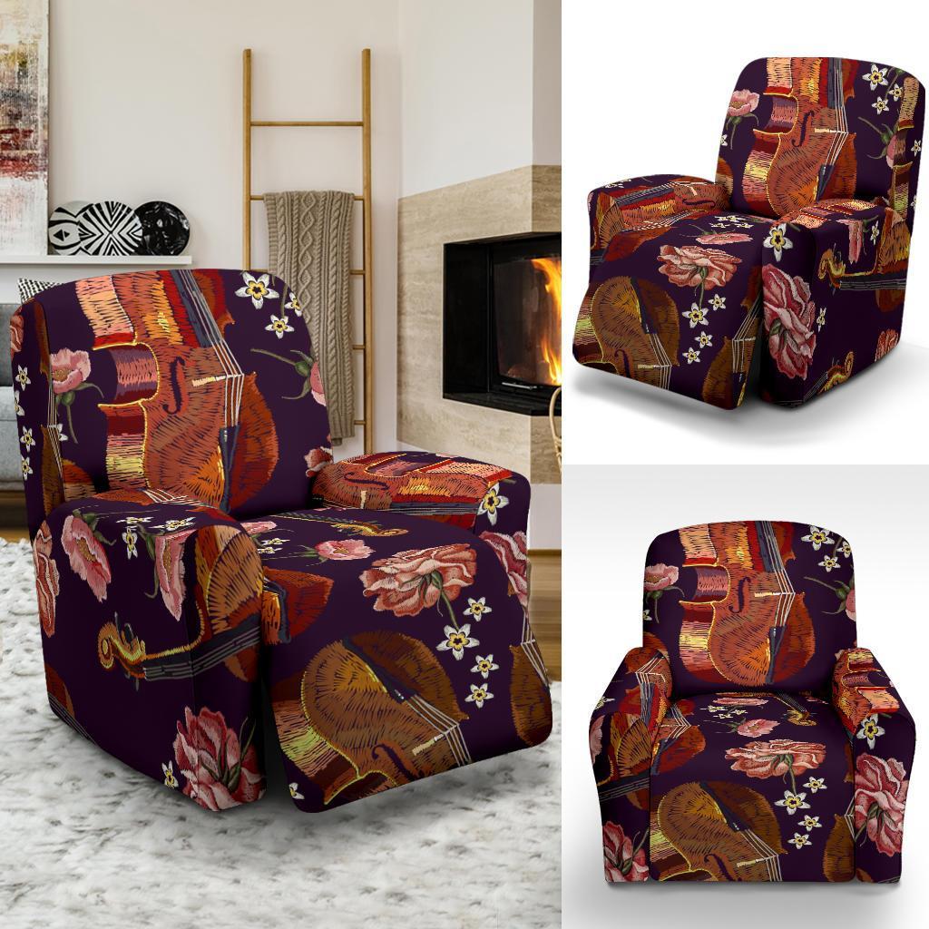 Pattern Print Violin Recliner Cover-grizzshop