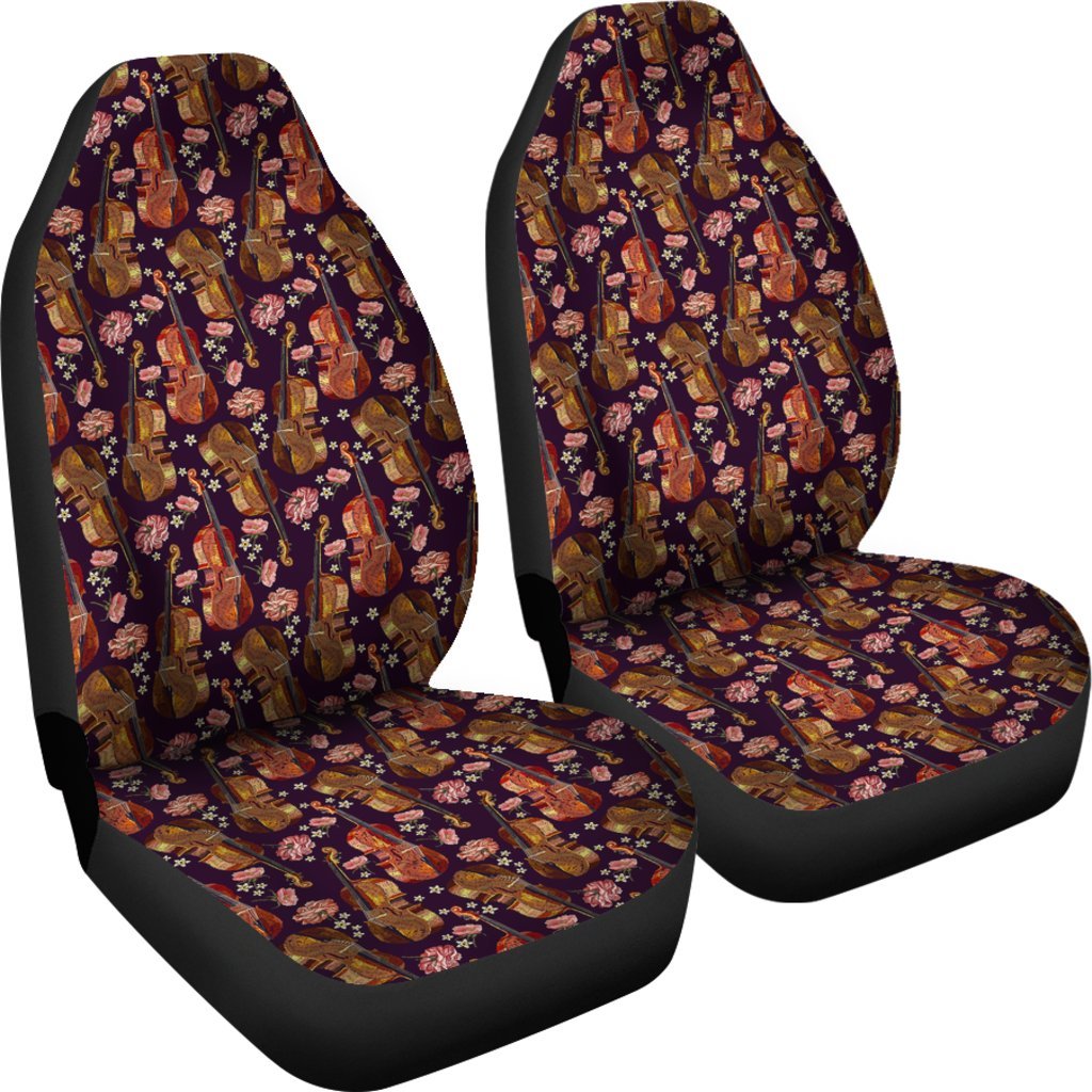 Pattern Print Violin Universal Fit Car Seat Cover-grizzshop