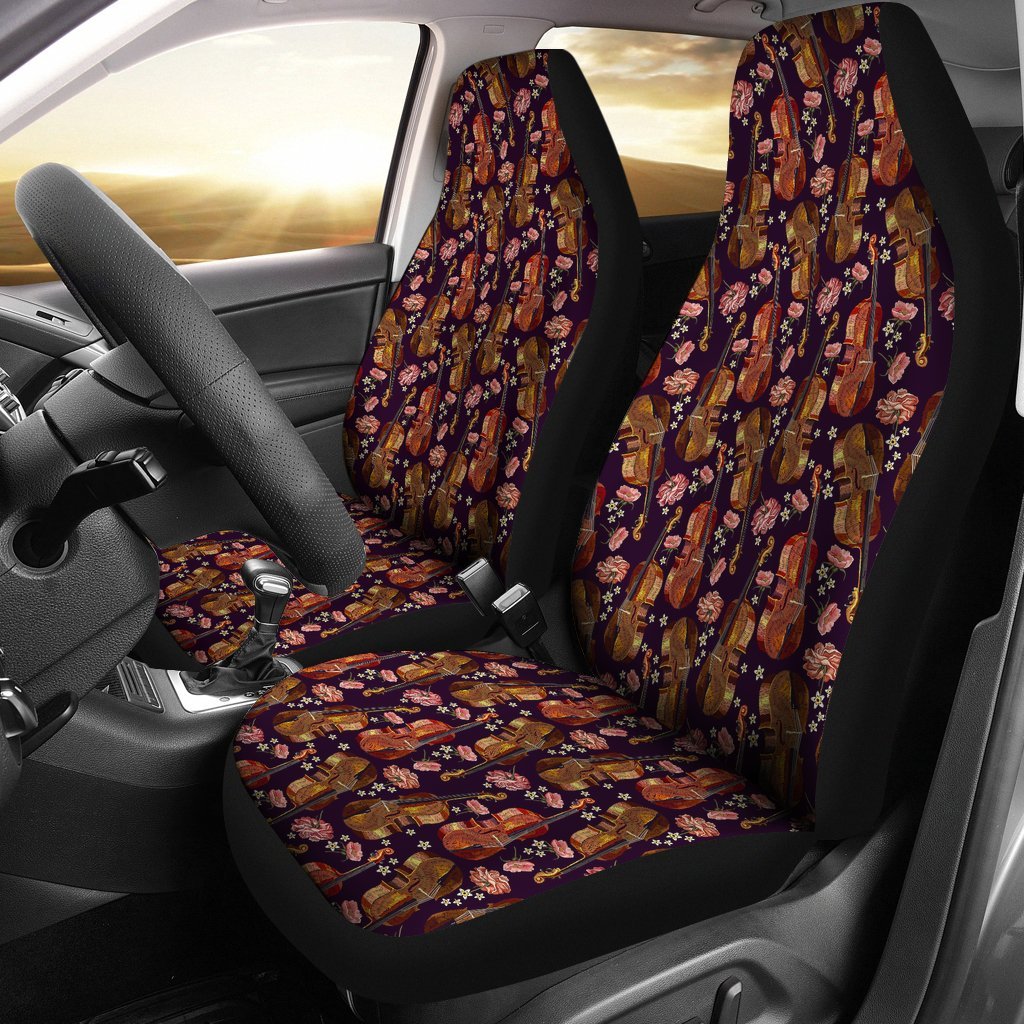 Pattern Print Violin Universal Fit Car Seat Cover-grizzshop