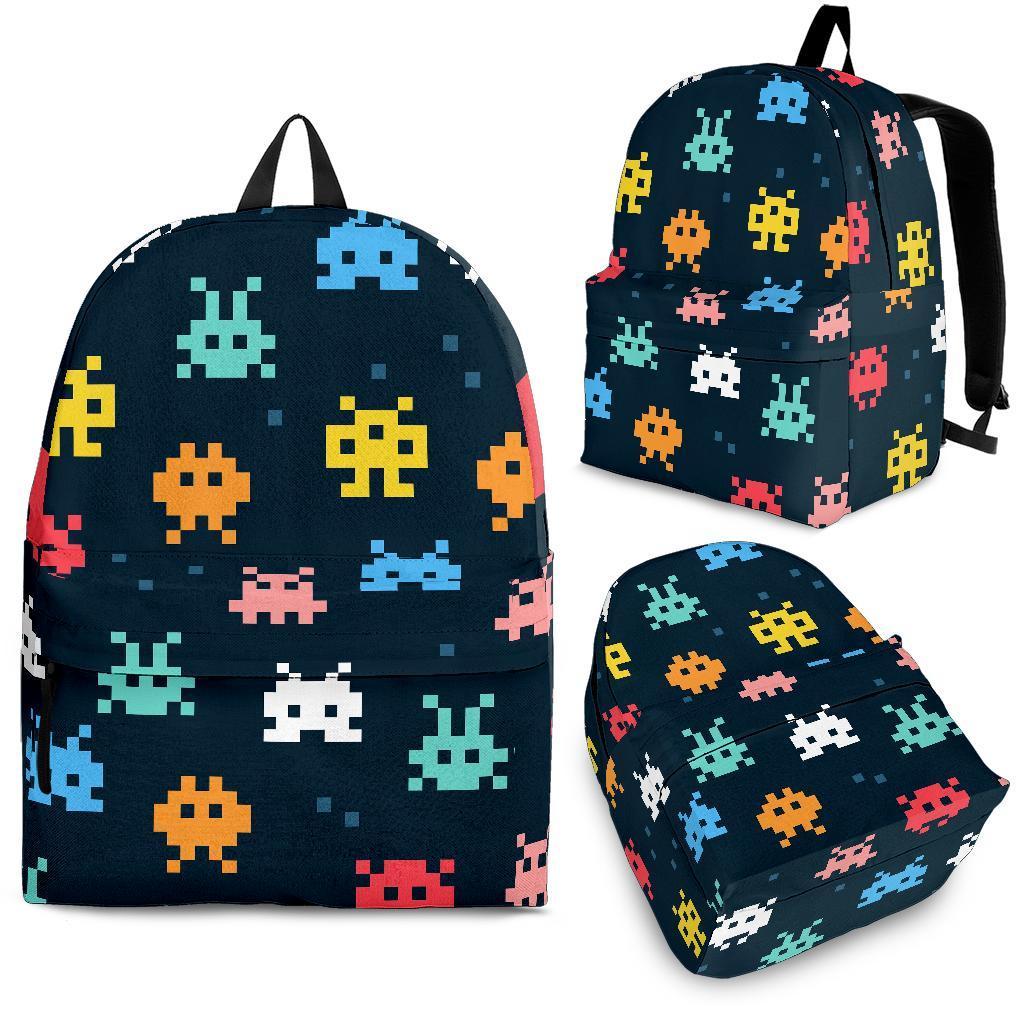 Pattern Print Virus Bacteria Backpack-grizzshop