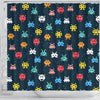 Pattern Print Virus Bacteria Bathroom Shower Curtain-grizzshop