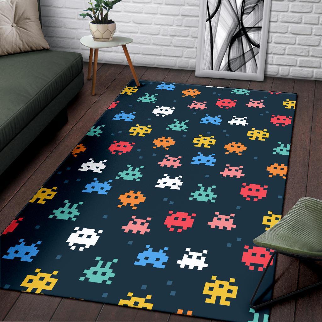 Pattern Print Virus Bacteria Floor Mat-grizzshop