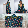 Pattern Print Virus Bacteria Hooded Blanket-grizzshop