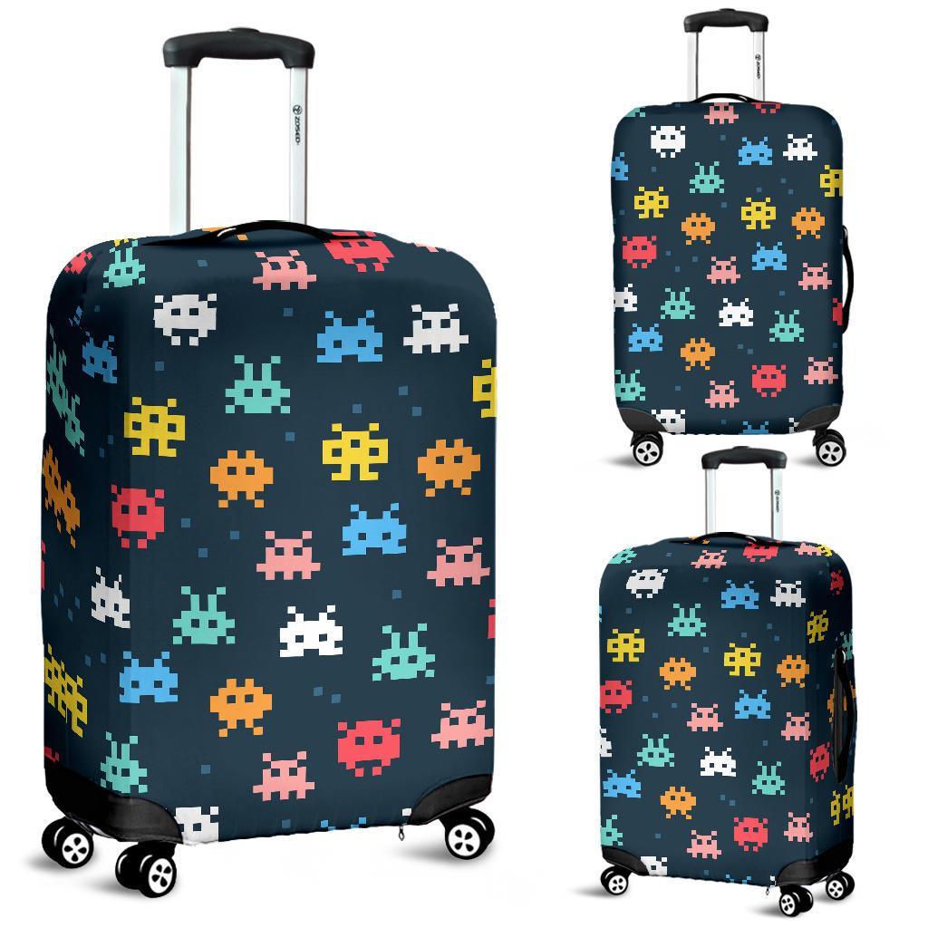 Pattern Print Virus Bacteria Luggage Cover Protector-grizzshop