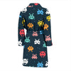 Pattern Print Virus Bacteria Men Long Robe-grizzshop