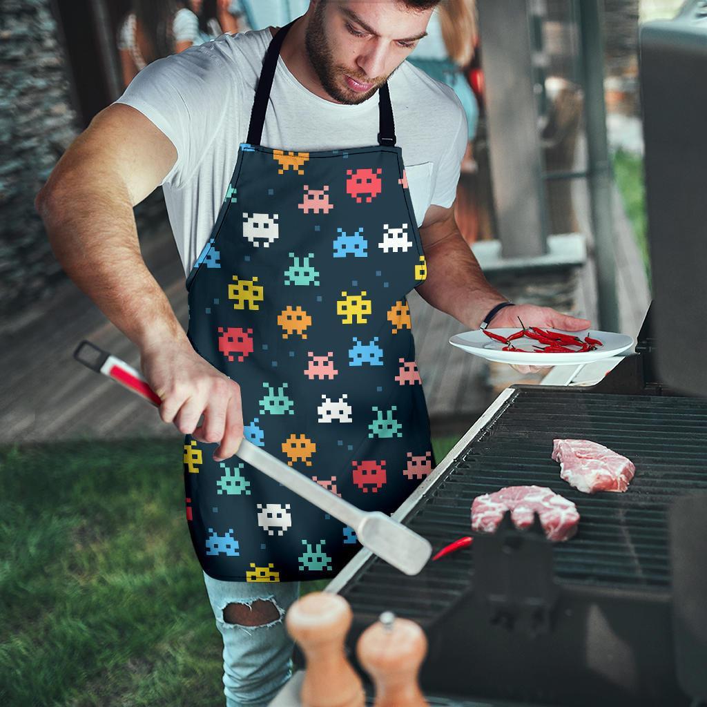 Pattern Print Virus Bacteria Men's Apron-grizzshop