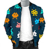 Pattern Print Virus Bacteria Men's Bomber Jacket-grizzshop