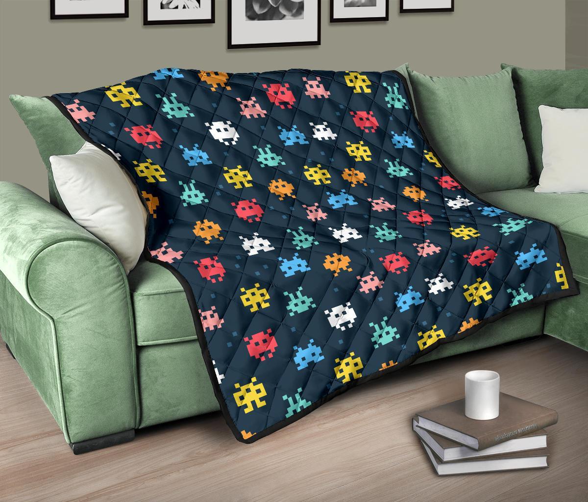 Pattern Print Virus Bacteria Quilt-grizzshop