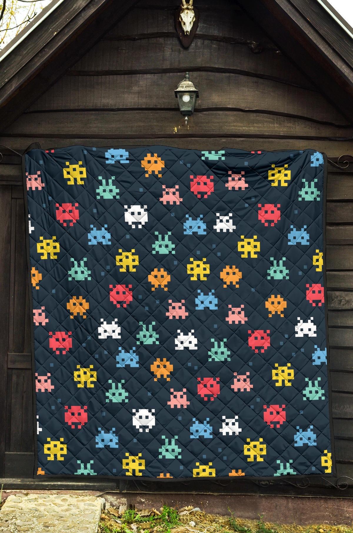 Pattern Print Virus Bacteria Quilt-grizzshop