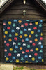 Pattern Print Virus Bacteria Quilt-grizzshop