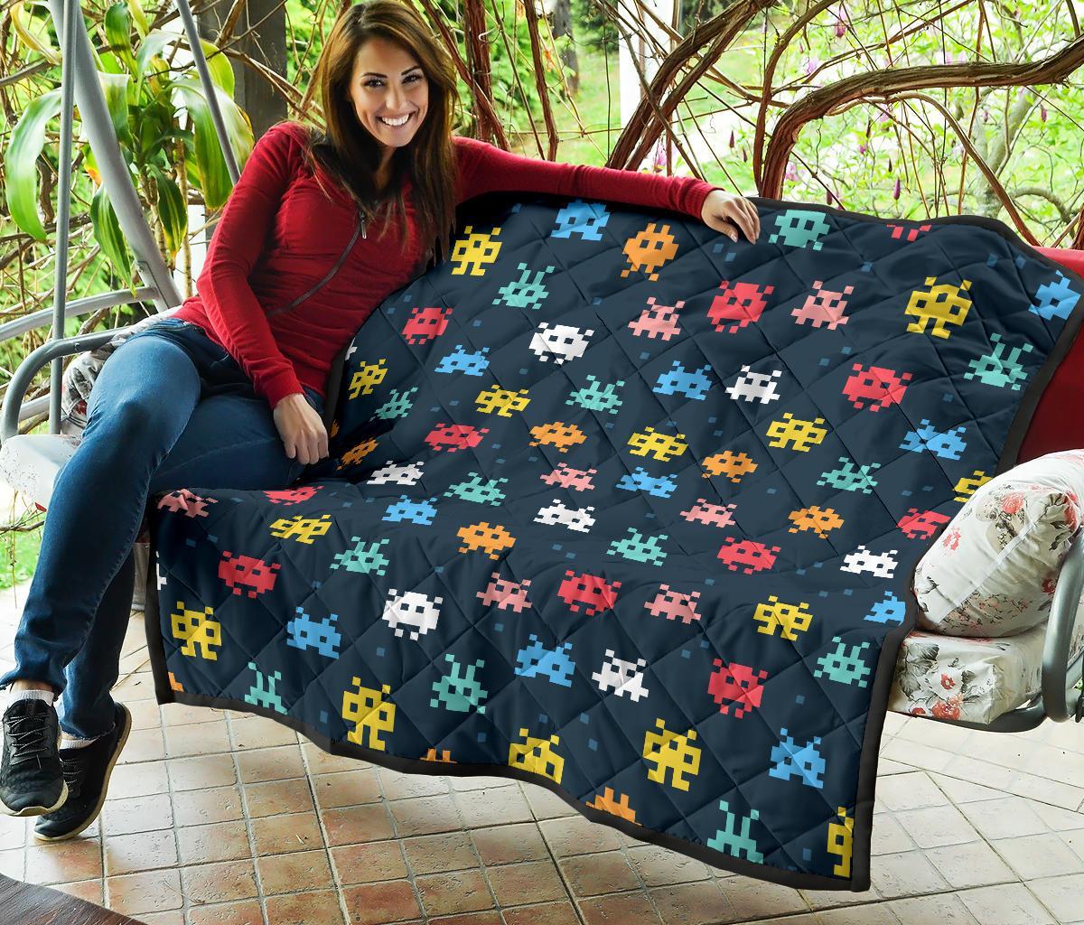 Pattern Print Virus Bacteria Quilt-grizzshop