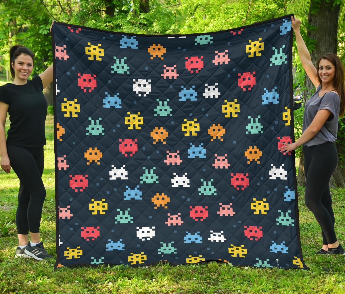 Pattern Print Virus Bacteria Quilt-grizzshop