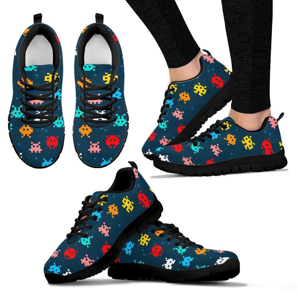 Pattern Print Virus Bacteria Sneaker Shoes For Men Women-grizzshop